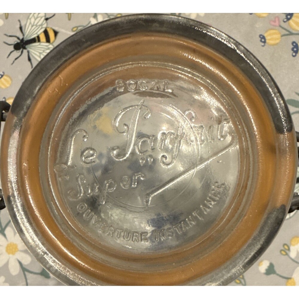 Le Parfait Super Clear Glass Canning Jar Round with Clamp Lid Wire Bail Closure